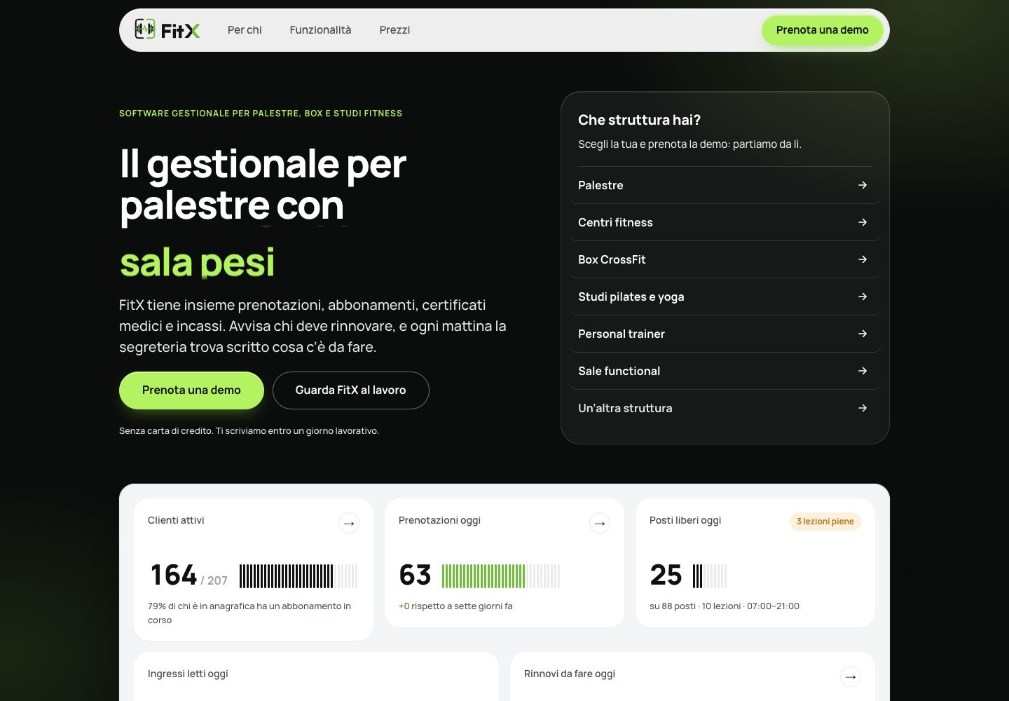 Sito pubblico FitX, acquisizione del 29 ottobre 2026
