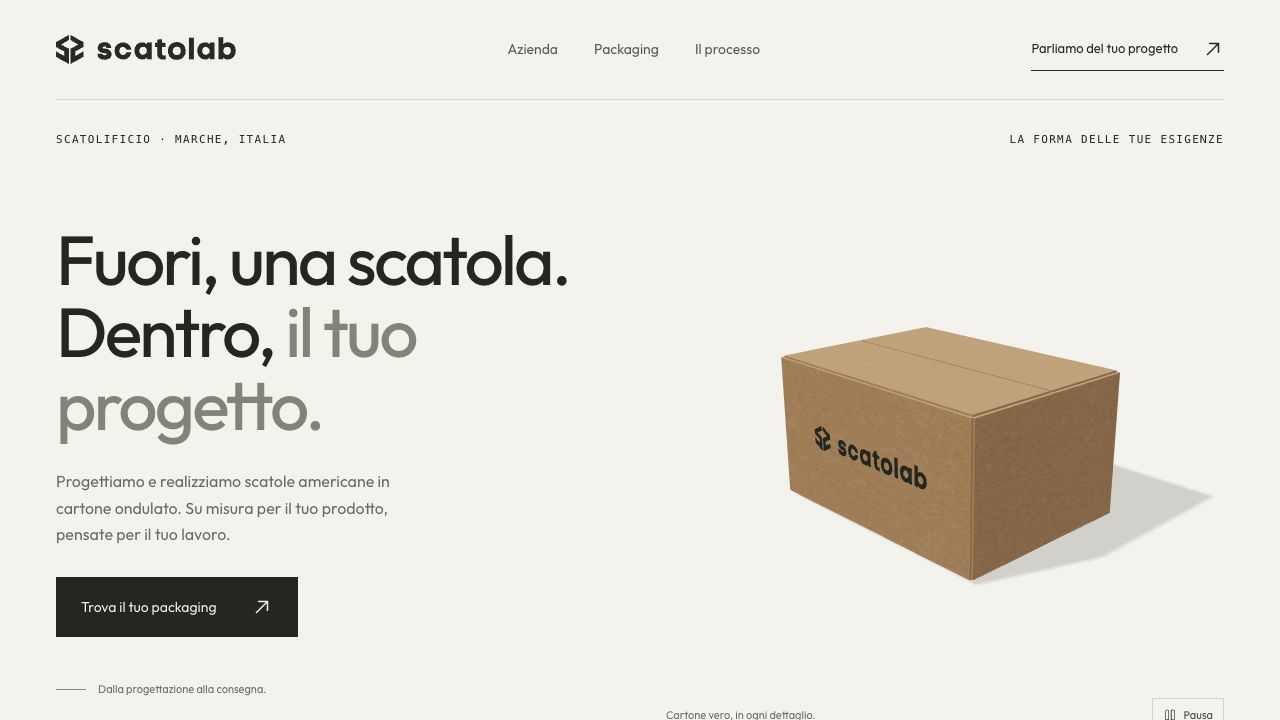Sito pubblico Scatolab, acquisizione del 29 ottobre 2026