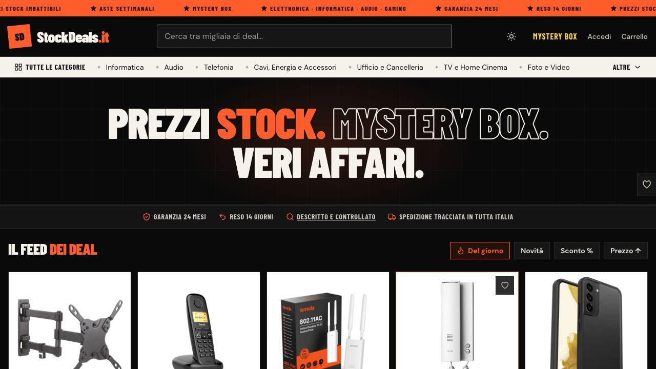 Sito pubblico StockDeals, acquisizione del 29 ottobre 2026